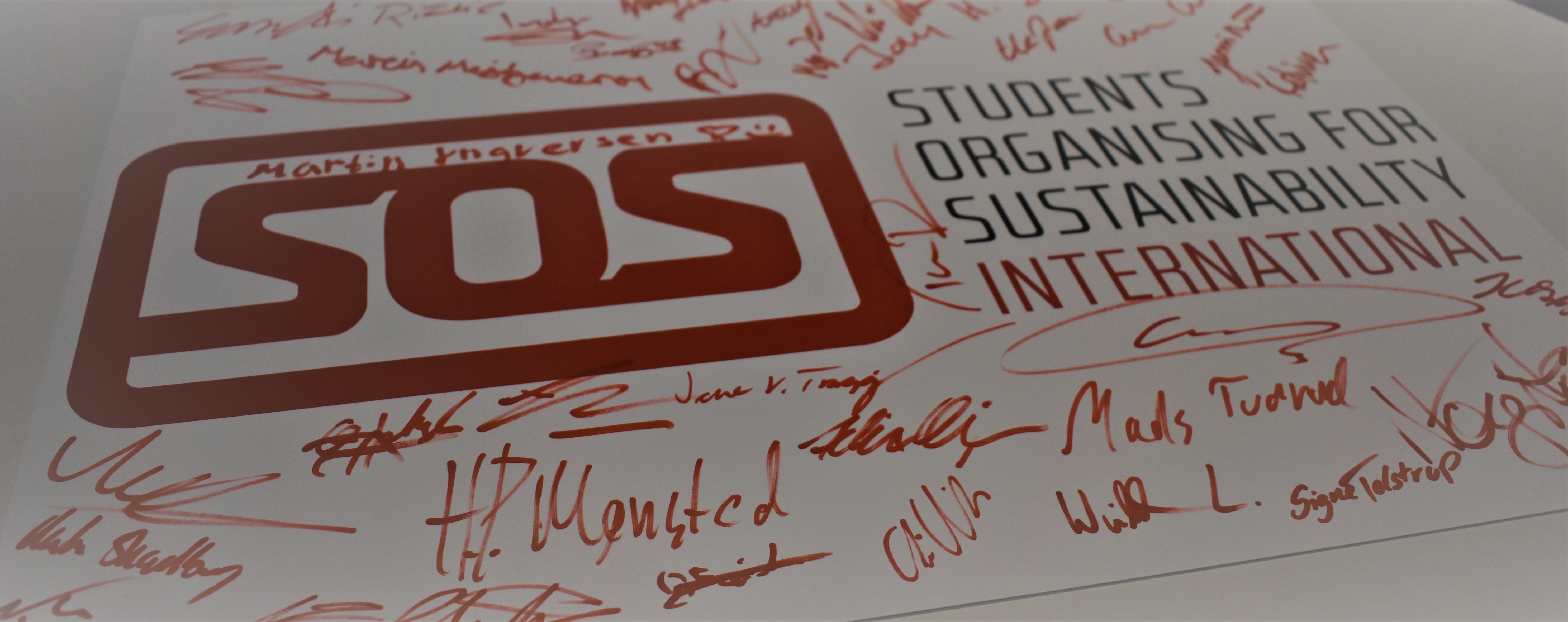 SOS logo signed